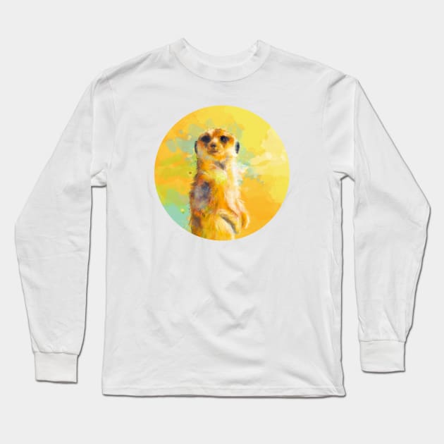 Dear Little Meerkat Long Sleeve T-Shirt by Flo Art Studio